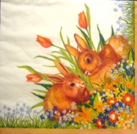 салфетка для декупажа, трехслойная, бумажная, 33х33 см., 1/4   