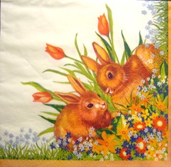 салфетка для декупажа, трехслойная, бумажная, 33х33 см., 1/4   