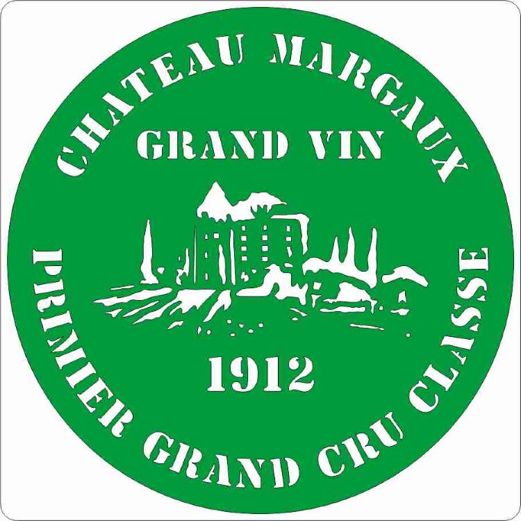Трафарет на клеевой основе многоразовый "Grand vin 1912", D-15 см.     