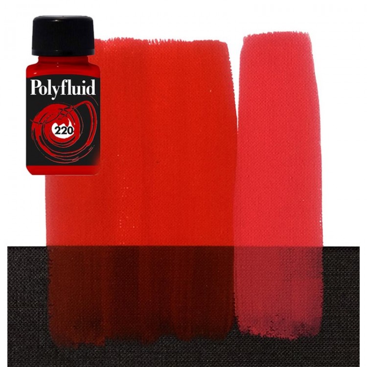 Краска акриловая Maimeri "PolyFluid",  цвет - красный яркий