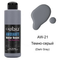 Водостойкая краска Cadence Ambiente Water Resist, цвет  - темно-серый, 250мл + катализатор 10гр.      