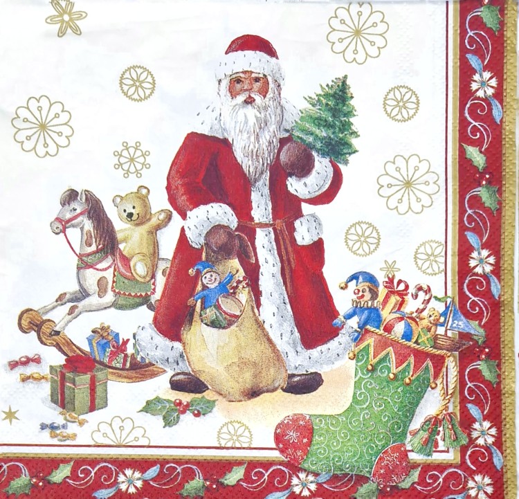 салфетка для декупажа, трехслойная, бумажная, 33 х 33 см., 1/4 (Германия)     
