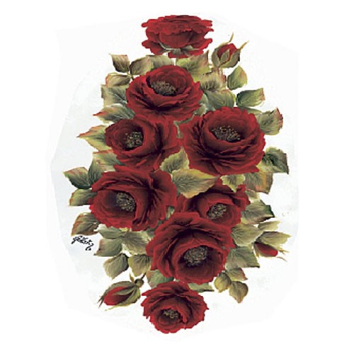 Трансфер универсальный Cadence "Букет из красных роз", размер 17 х 25 см.