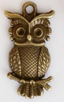Декоративный элемент "Сова на ветке" , цвет - бронза антик