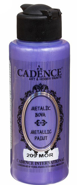 Акриловая краска металлик Cadence, цвет - "Фиолетовый" 