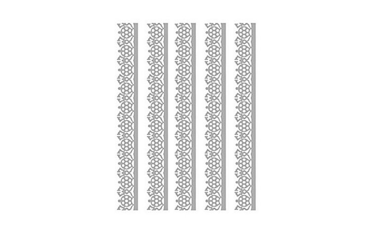 Трансфер - натирка декоративный  ''Серебряное кружево'', цвет - серебро, размер - 17 х 25 см.