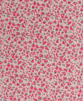 Ткань (хлопок 100%) на клеевой основе, цвет -  мелкие розовые цветочки на светло-сером фоне