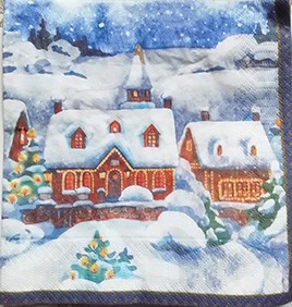 салфетка для декупажа, трехслойная, бумажная, 33 х 33 см., 1/4   