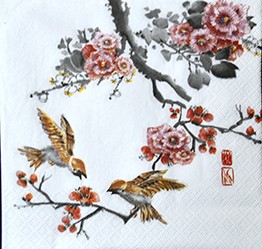 салфетка для декупажа, трехслойная, бумажная, 33х33 см., 1/4 