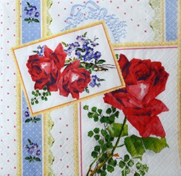 салфетка для декупажа, трехслойная, бумажная, 33х33 см., 1/4
