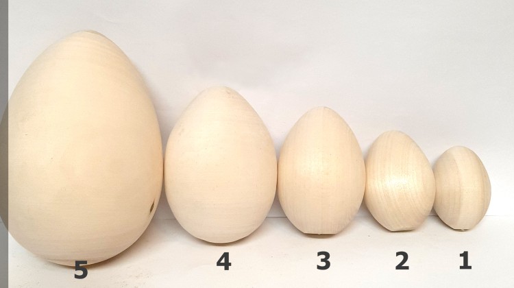 Яйцо деревянное, №2, 8 см.  