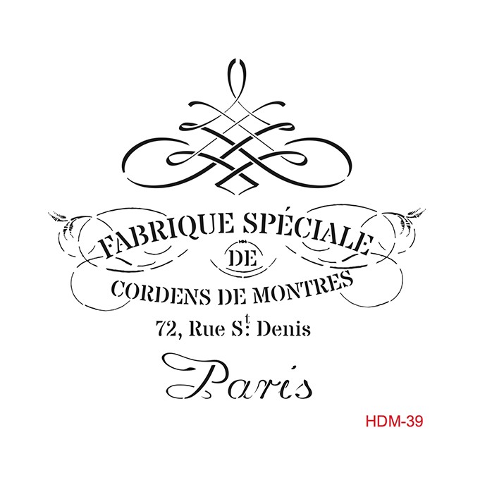 Tрафарет Cadence интерьерный "Paris вензеля", размер 25 х 25 см. 