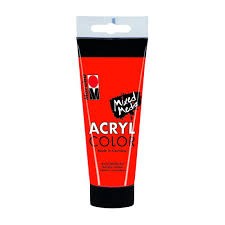 Краска акриловая ACRYL COLOR Marabu ,  цвет - ярко-красный, 100 мл.