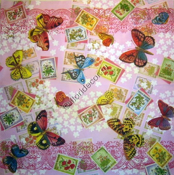 салфетка для декупажа, трехслойная, бумажная, 33х33 см., 1/4