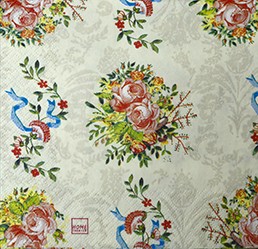 салфетка для декупажа, трехслойная, бумажная, 33х33 см., 1/4