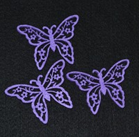 Декоративный элемент из фетра "Бабочка резная", цвет - фиолетовый