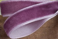  Лента бархатная, цвет - винтажный вишневый, 10 мм, 1 м.      