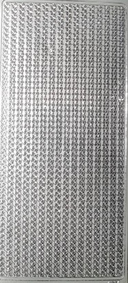 Объемные наклейки "бордюр из снежинок", 16 полос, цвет - серебро
