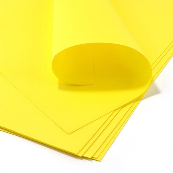 Фоамиран (пластичная замша), цвет - нежно-желтый