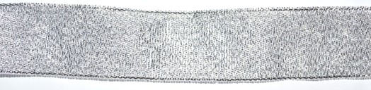  Лента металлизированная, цвет - серебро, 25 мм, 1 м.  