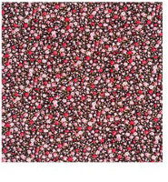 Ткань (хлопок 100%) на клеевой основе, 30 х 30 см., цвет -  мелкие розовые розочки на черном
