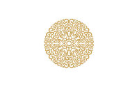 Трансфер - натирка декоративный  "Круглая салфетка'', цвет - золото, размер - 17 х 25 см.   