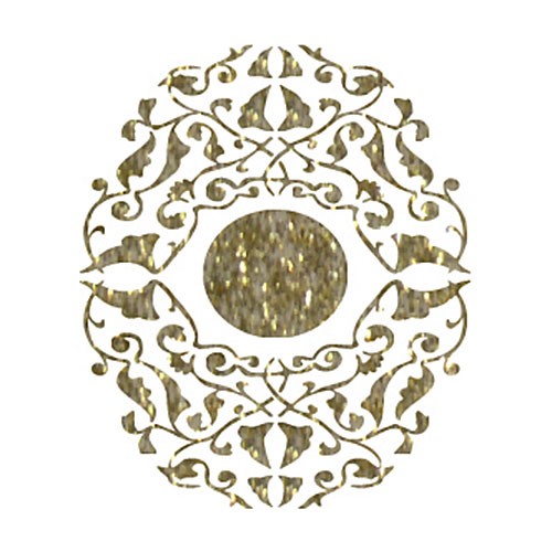 Трансфер универсальный золотой с глиттером  рельефный Cadence "Ажурная салфетка"   