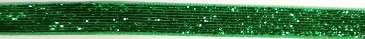  Лента бархатная голографическая, цвет - зеленый, 10 мм, 1 м. 