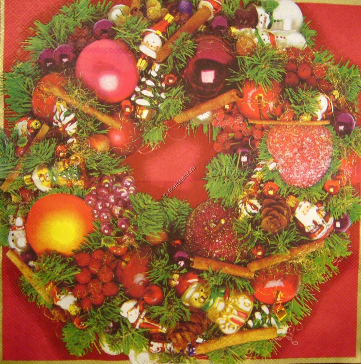 салфетка для декупажа, трехслойная, бумажная, 33х33 см., 1/1