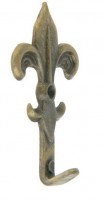 Крючок "Геральдическая лилия",  цвет - бронза антик   
