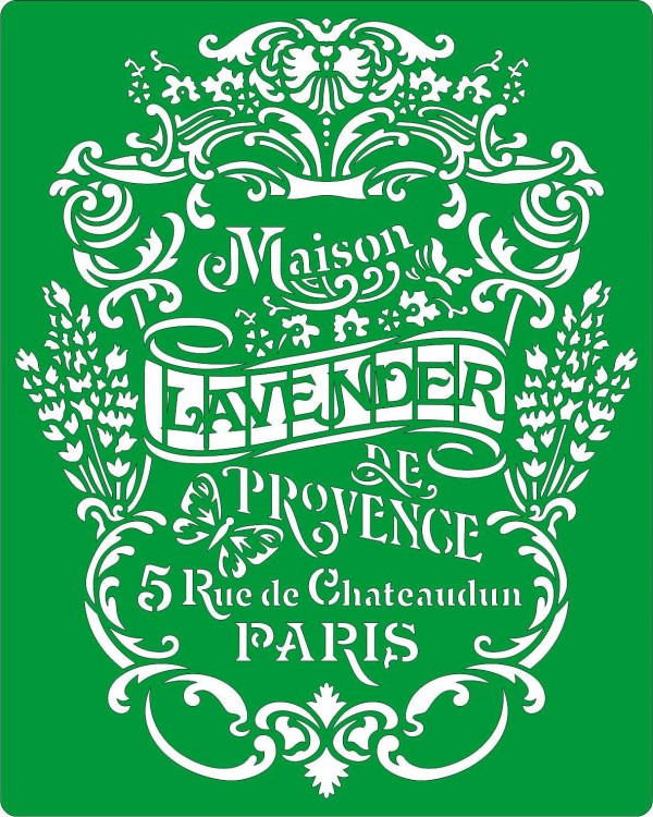 Трафарет на клеевой основе многоразовый "Lavender. Maison de Provence", 20 х 25 см.    