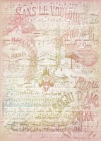Рисовая бумага Stamperia, "Музыкальная партитура"
