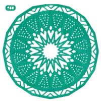 Трафарет на клеевой основе многоразовый №0980, 25 х 25 см.  