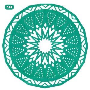 Трафарет на клеевой основе многоразовый №0980, 25 х 25 см.  