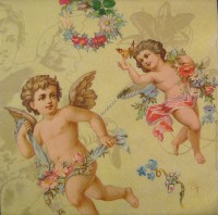 салфетка для декупажа, трехслойная, бумажная, 33х33 см., 1/4