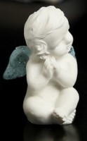 Декоративная фигурка 3D "Ангел задумчивый №6 с голубыми крылышками"  