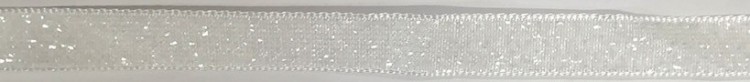  Лента бархатная голографическая, цвет - белый, 10 мм, 1 м.    