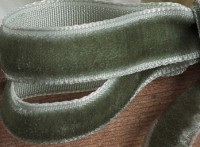  Лента бархатная, цвет - серо-зеленый, 10 мм, 1 м.             