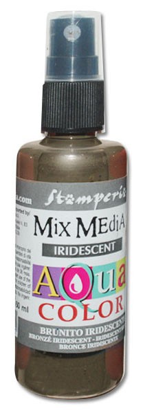 Краска - спрей "Aquacolor Spray " с переливчатым эффектом для техники "Mix Media", 60 мл. цвет -бронзовый перламутр 