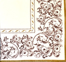 салфетка для декупажа, трехслойная, бумажная, 33х33 см., 1/4