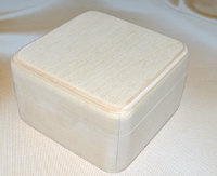 Шкатулка квадратная для чайных пакетиков, 2 отделения, закругленная