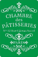 Трафарет на клеевой основе многоразовый "Chambre de Patisseries" 10х15 см.    
