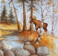 салфетка для декупажа, трехслойная, бумажная, 33х33 см., 1/4