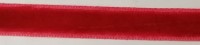  Лента бархатная, цвет - красный темный, 10 мм, 1 м.    