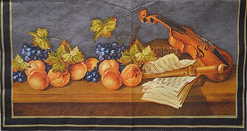 салфетка для декупажа, трехслойная, бумажная, 33х33 см., 1/2