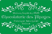 Трафарет на клеевой основе многоразовый "Chocolatiere des Alpages" 10х15 см. 