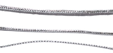 Шнур  металлизированный тонкий, цвет - серебро, 1 м.      