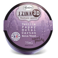 Текстурная паста Aladine IZINK 3D, цвет - "аметист" (сиреневый металлик)
