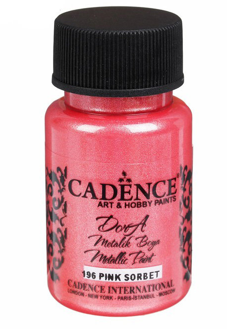 Краска акриловая Dora Cadence, цвет "Розовый сорбет"
