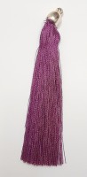 Кисточка декоративная шелковая с золотой шапочкой, высота - 10 см., цвет - фиолетовый